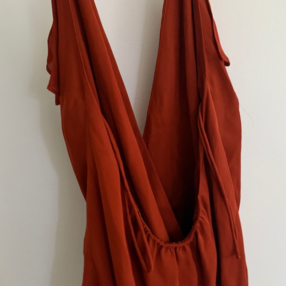 Haute Hippie Rust Camisole Top plunge neck - Picture 5 of 6